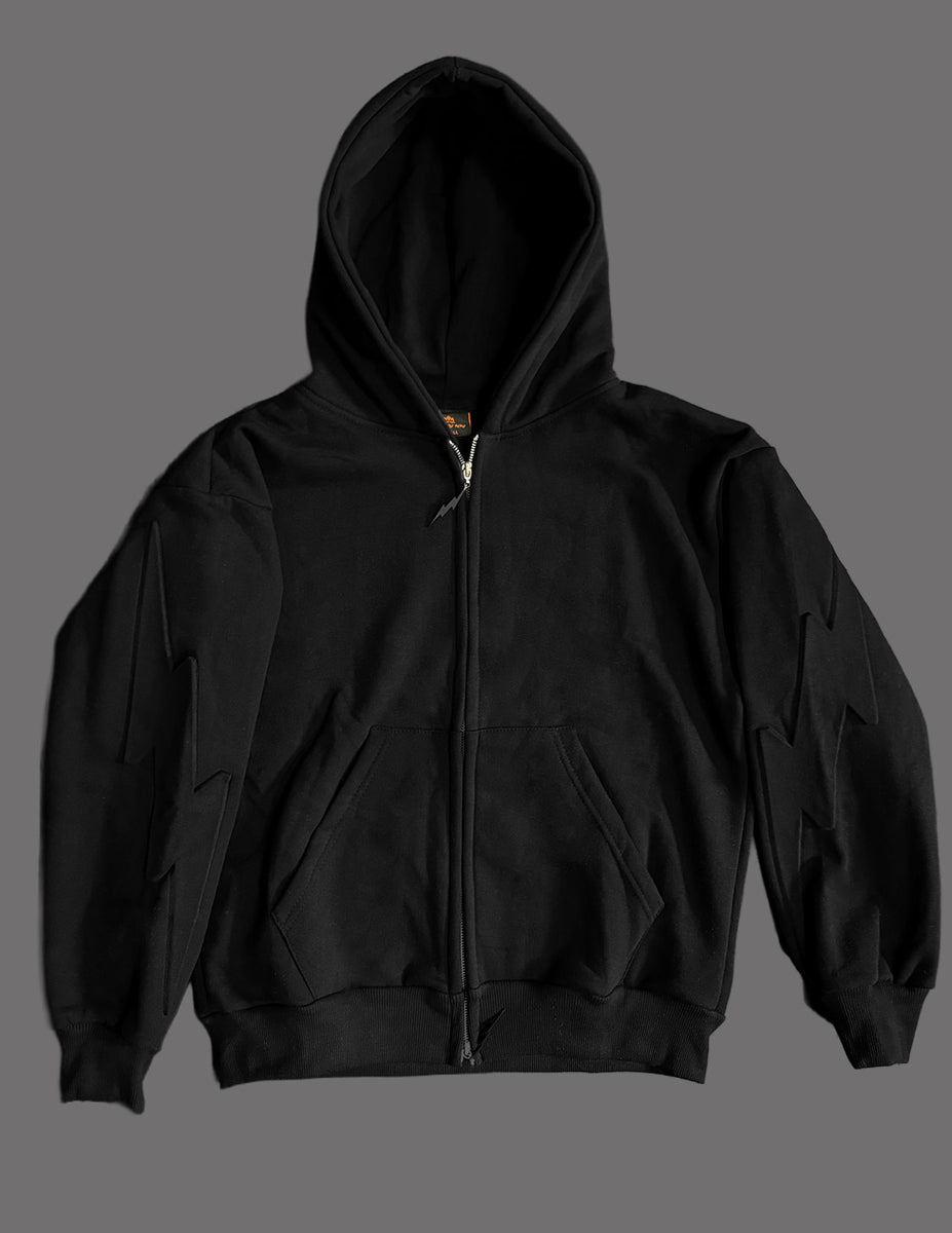 MM Lightning Zipper Hoodie [Black] – Signedbymcfly