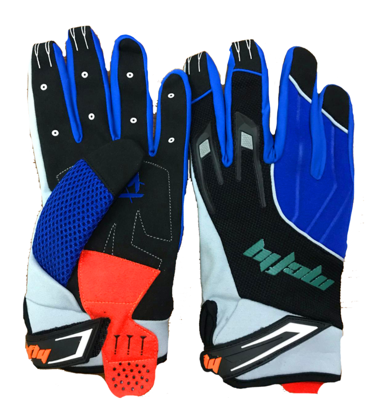 Blue "McFly Sport" Moto Gloves - Signedbymcfly