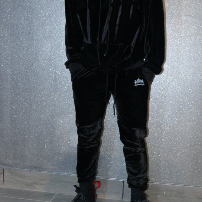 Black "McFly" Velour Suit - Signedbymcfly