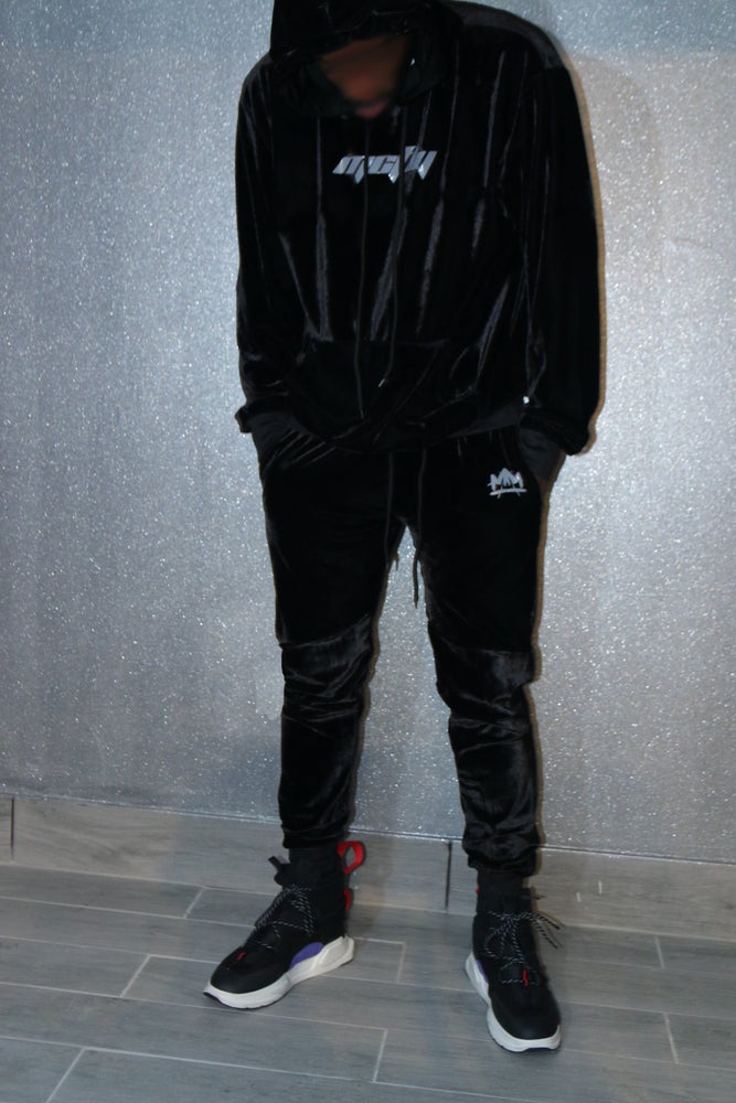 Black "McFly" Velour Suit - Signedbymcfly