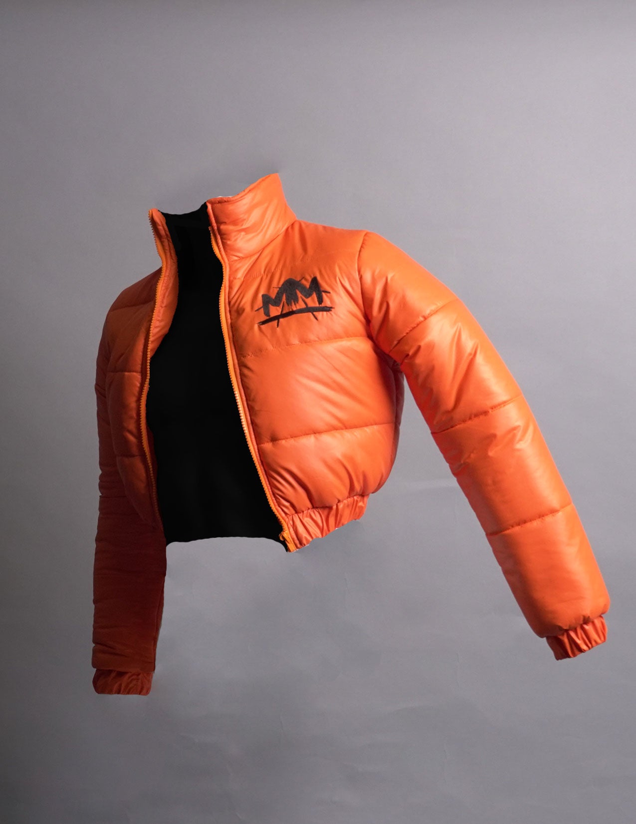 MM Cropped Puffer Jacket [Orange]