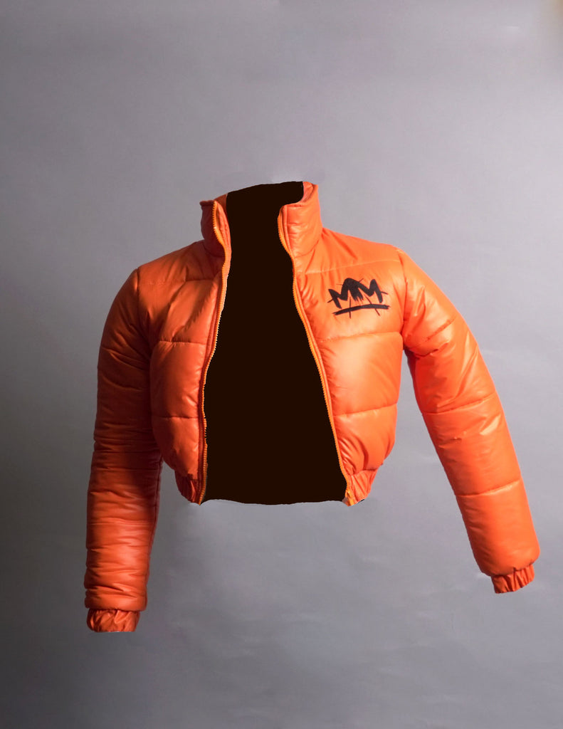 Orange crop bubble coat deals