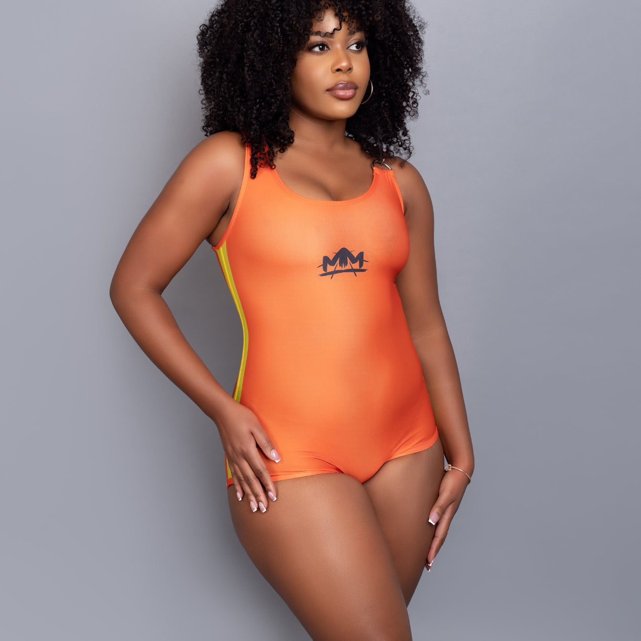 Tangerine Color Block Swim - Signedbymcfly